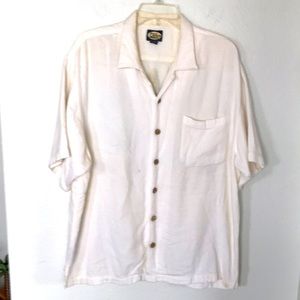 🏝RARE TOMMY BAHAMA🏝HAWAIIAN BUTTON DOWN SHIRT SIZE L 45% COTTON 55% RAYON